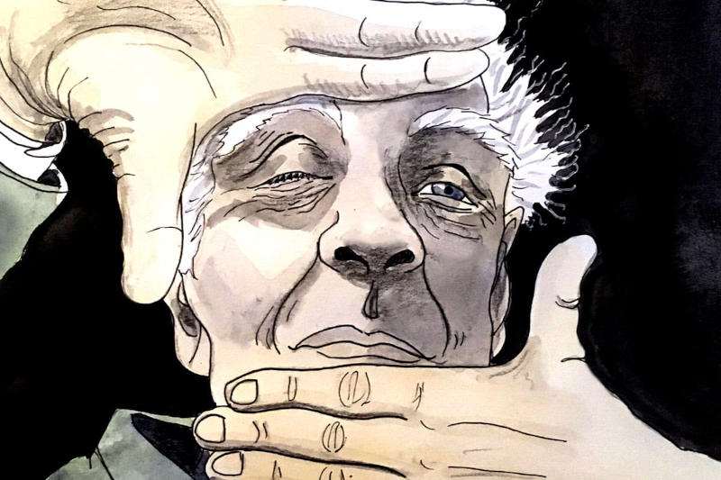 Borges caricatura